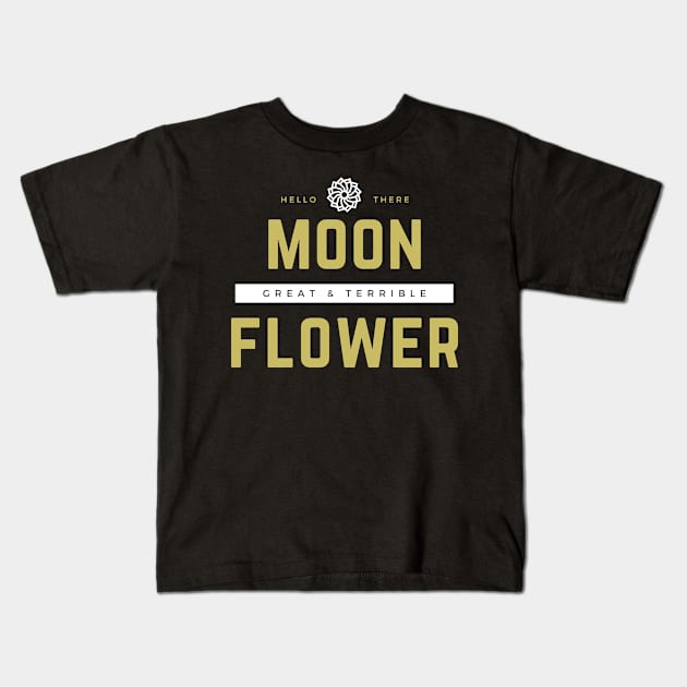 MOON FLOWER (Dark) Kids T-Shirt by A. R. OLIVIERI